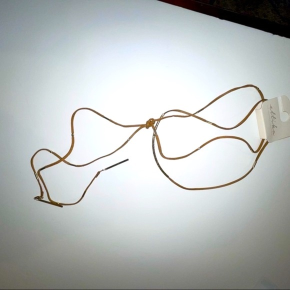 Ettika REVOLVE Brown Suede Choker Gold Accents Bolo Necklace - Picture 5 of 8